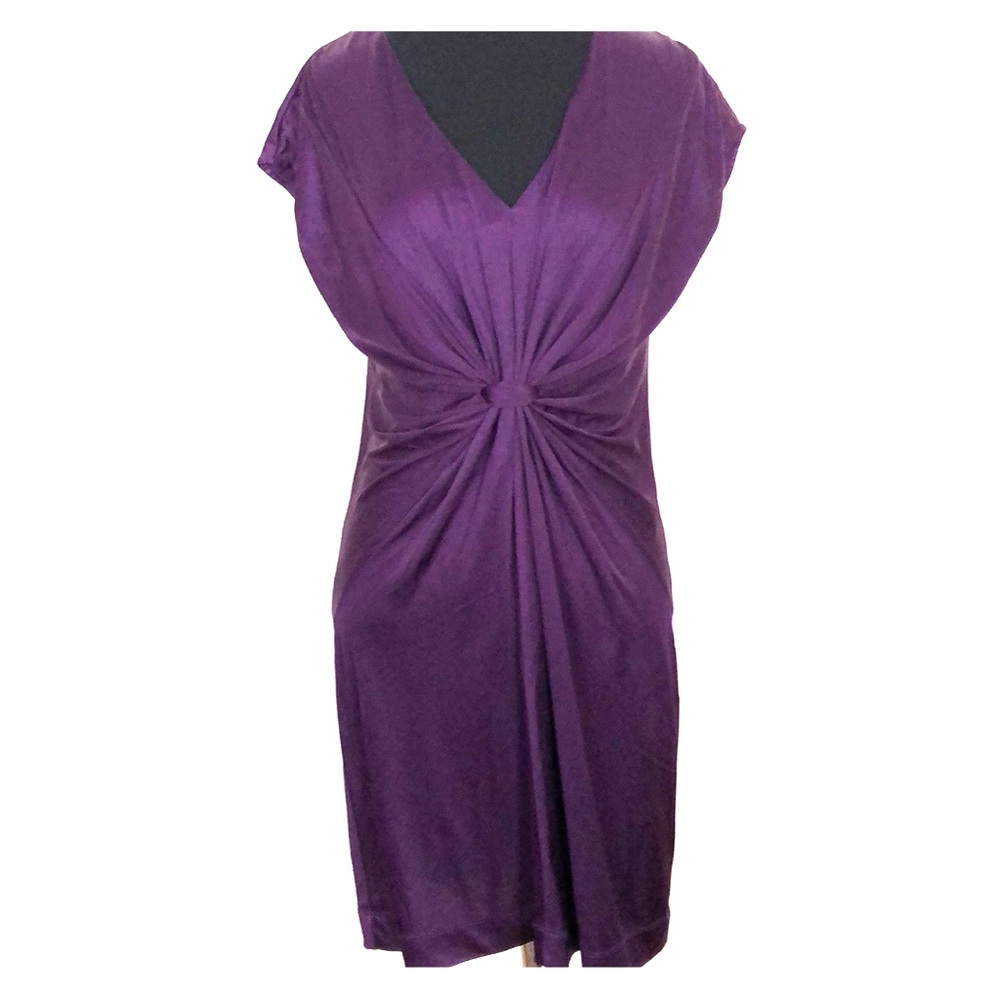 Calvin Klein V-neck Knotted Front Knit Dress